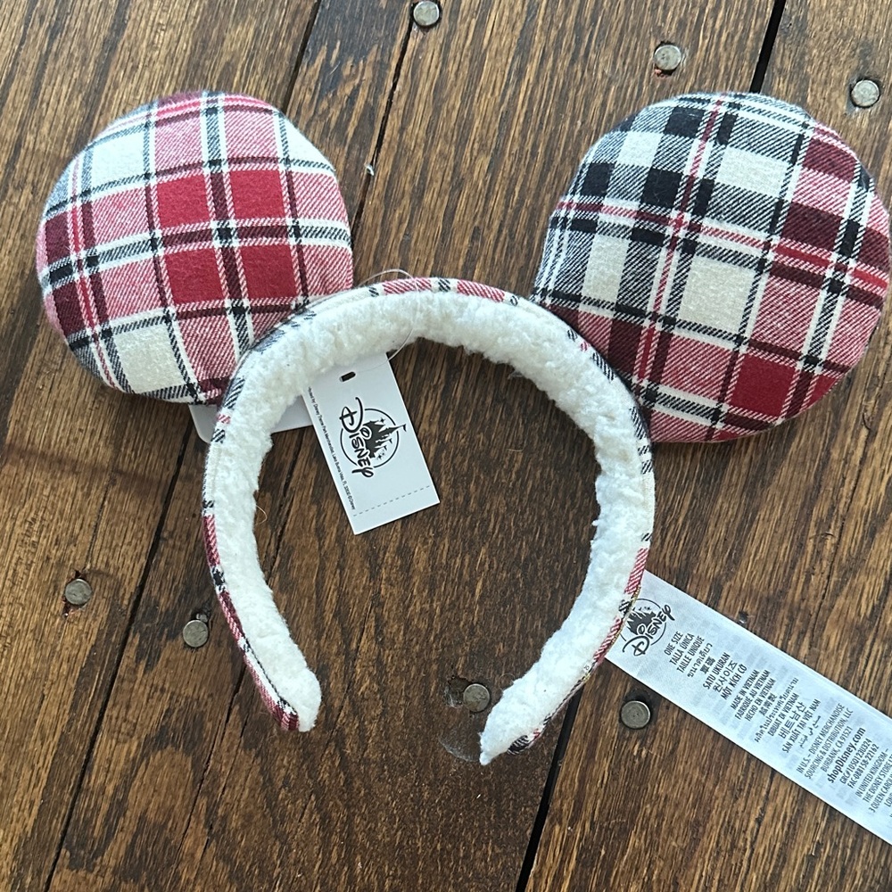Disney plaid Mickey Mouse Ears Headband